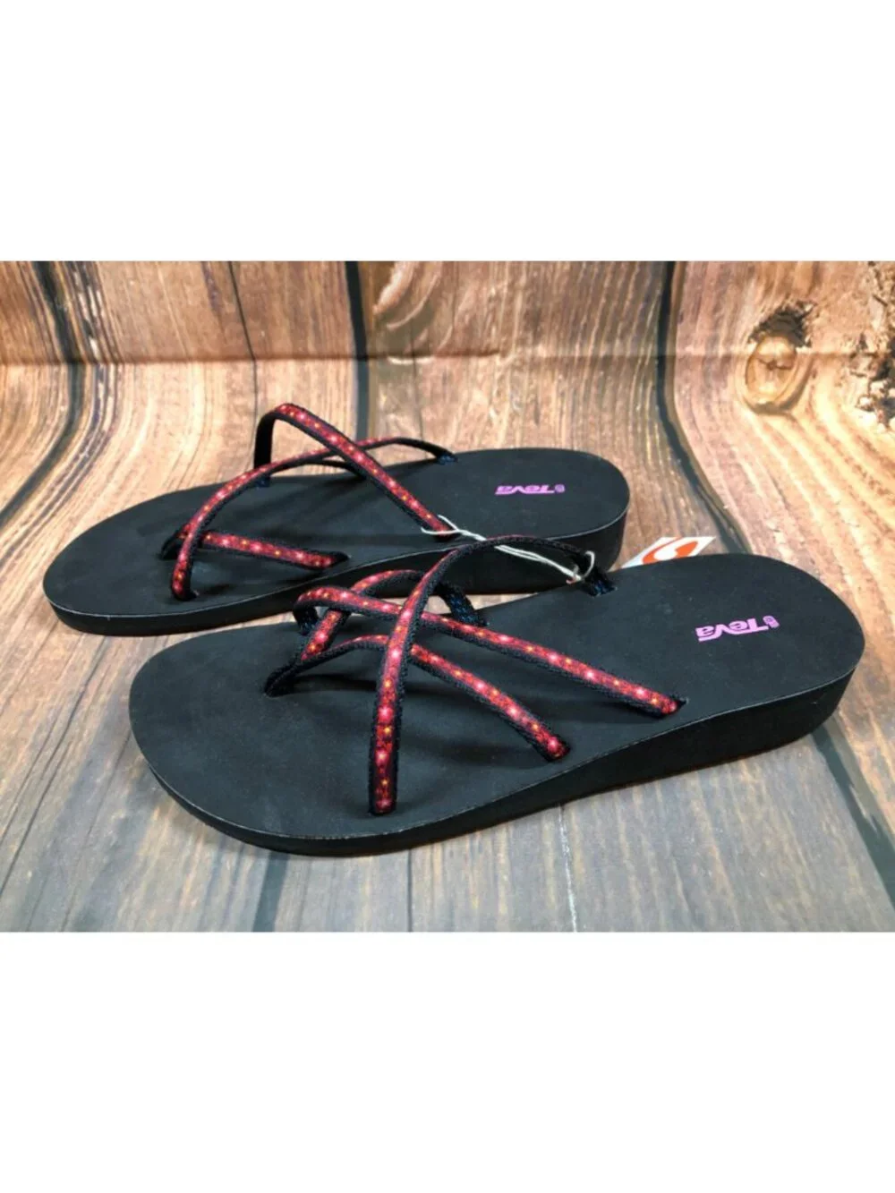 Teva Youth Girls 5 Mush Mandalyn Wedge Fantasia Poppy Thong Sandals